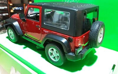 WELLY 1/24 -  JEEP WRANGLER RUBICON HARD TOP - 2007 - RED