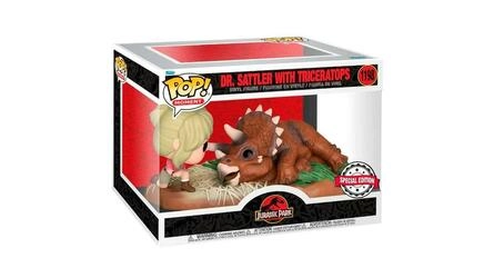 FUNKO POP MOMENT 1198 JURASSIC PARK DR SATTLER  TRICERATOPS 