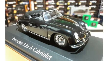 MAXICHAMPS 1/43 - PORSCHE 356 A CABRIOLET - 1956 - BLACK