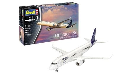 REVELL 1/144 EMBRAER 190 LUFTHANSA NEW LIVERT MODEL KIT 