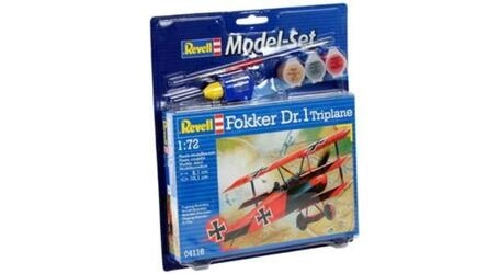REVELL 1/72 - SET AVIAO FOKKER DR 1 TRIPLANE - PLASTIC KIT