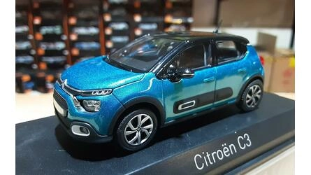 NOREV 1/43 - CITROEN C3 - BLUE W/BLACK ROOF - 2020