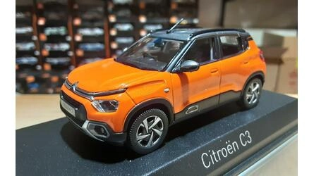 NOREV 1/43 - CITROEN C3 (INDIAN MARKET) - ORANGE/GREY ROOF -