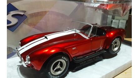 SOLIDO 1/18 - AC COBRA 427 MK II SPIDER HARD TOP  - METALIC 