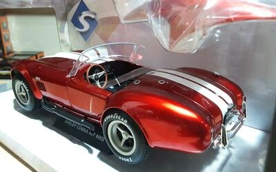SOLIDO 1/18 - AC COBRA 427 MK II SPIDER HARD TOP  - METALIC 