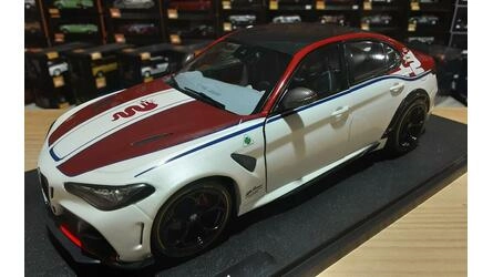 SOLIDO 1/18 - ALFA ROMEO GIULIA GTA-M - 2023 - WHITE / RED
