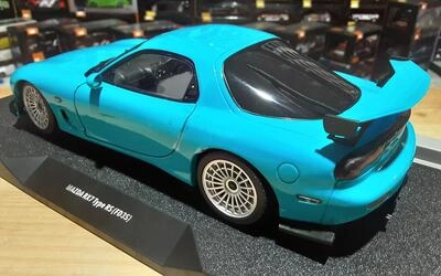 SOLIDO 1/18 - MAZDA RX7 FD3RS SOLIDO WORKS - 1999 - NEON BLU