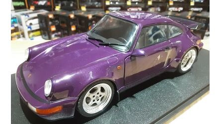 SOLIDO 1/18 - PORSCHE 911 (964) TURBO - 1990 - VIOLET BLUE M