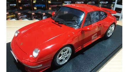 SOLIDO 1/18 - PORSCHE 911 993 CARRERA RS COUPE - RED - 1997