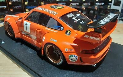 SOLIDO 1/18 - PORSCHE 911 993 JAGERMEISTER RWB BODYKIT COUPE