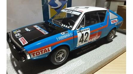 SOLIDO 1/18 - RENAULT R17 MK 1 - Nº 42 RALLY ABIDJAN NICE 19
