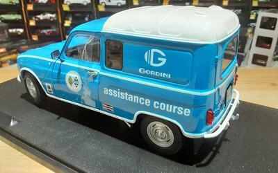SOLIDO 1/18 - RENAULT R4L F4 VAN - GORDINI SERVICE - BLUE/WH