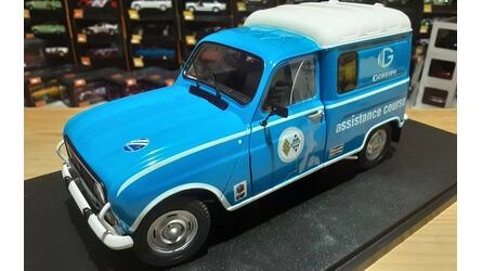 SOLIDO 1/18 - RENAULT R4L F4 VAN - GORDINI SERVICE - BLUE/WH