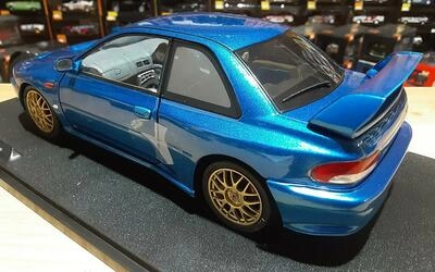 SOLIDO 1/18 - SUBARU IMPREZA 22B - SONIC BLUE - 1998