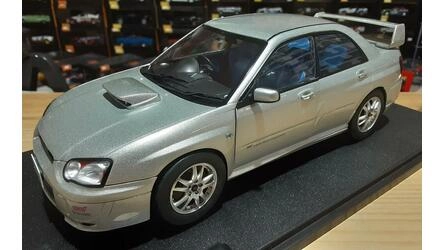 SOLIDO 1/18 - SUBARU IMPREZA WRX STi  PREMIUM - SILVER EFFEC