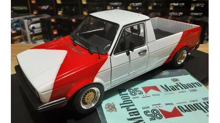 SOLIDO 1/18 - VOLKSWAGEN CADDY MKI RACING TRIBUTE 1982 - WHI