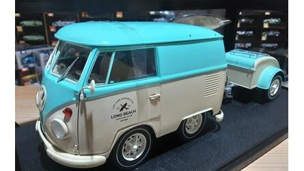 SOLIDO 1/18 - VOLKSWAGEN T1 VAN KOOL COMBI COM REBOQUE - 195