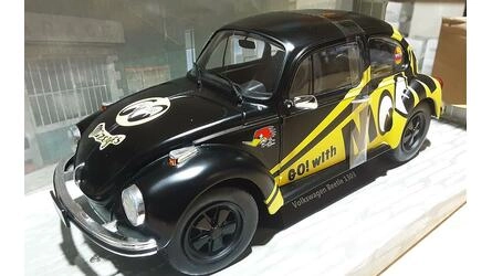 SOLIDO 1/18 - VW BEETLE 1303 MOONEYES - BLACK/YELLOW - 1974