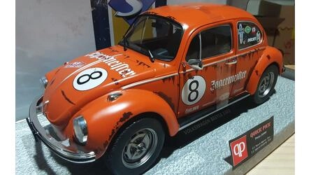 SOLIDO 1/18 - VW  BEETLE 1303 - Nº 8 JAEGER TRIBUTE - ORANGE