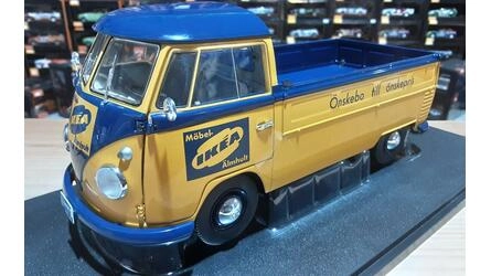 SOLIDO 1/18 - VW T 1B PICK-UP IKEA - 1950 - YELLOW / BLUE