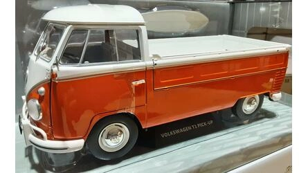 SOLIDO 1/18 - VW T1 PICK-UP - 1950 - ORANGE/WHITE