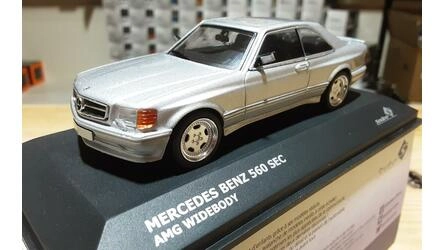 SOLIDO 1/43 - MERCEDES 560 SEC AMG - 1990 - WIDEBODY - SILVE