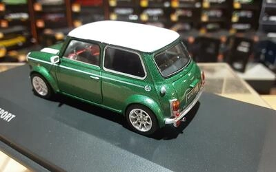 SOLIDO 1/43 - MINI COOPER S - GREEN / WHITE - 1994