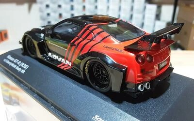 SOLIDO 1/43 - NISSAN GT-R (R35) LB WORKS COUPE ADVAN - BLACK