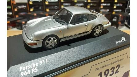 SOLIDO 1/43 - PORSCHE 911 964 RS COUPE - 1994 - SILVER