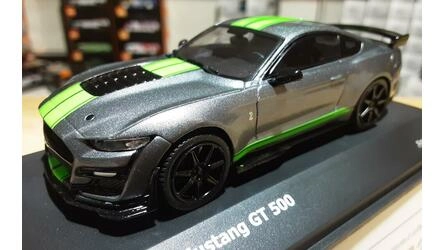 SOLIDO 1/43 - SHELBY MUSTANG GT 500 - GREY WITH NEON GREEN -