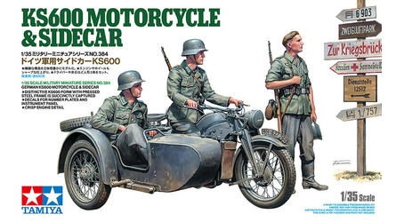 TAMIYA 1:35 KS600 SIDECAR COMBINATION