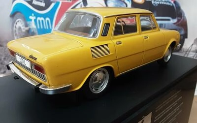 WHITE BOX 1/24 -  SKODA 100 L - YELLOW - 1974