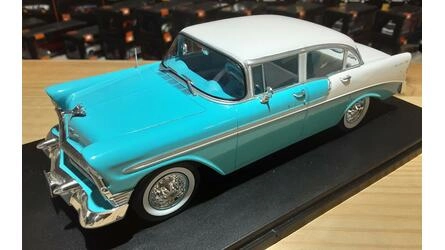 WHITEBOX 1/24 -  CHEVROLET BELL AIR 4-DOOR SEDAN - LIGHT BLU