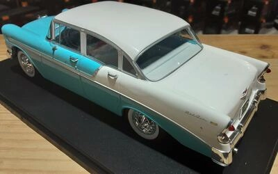 WHITEBOX 1/24 -  CHEVROLET BELL AIR 4-DOOR SEDAN - LIGHT BLU